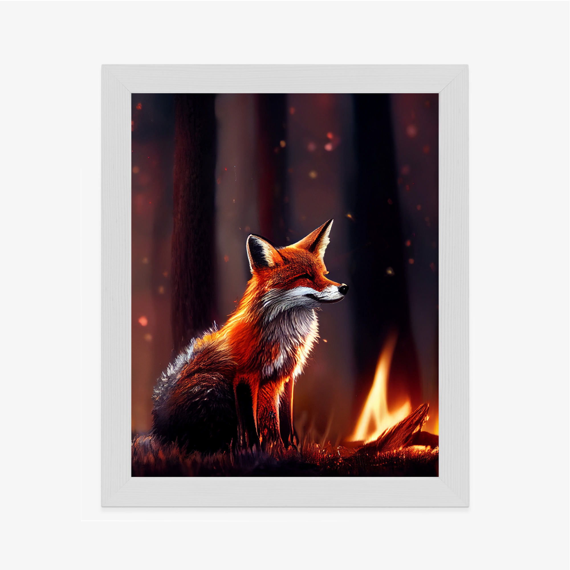 Poster Firefox Rahmen Holz Mit Passepartout Farbe Natürlich – Bild 7