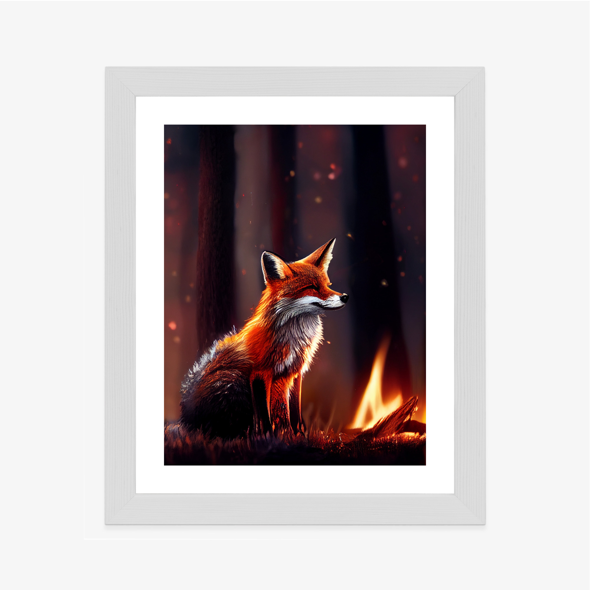Poster Firefox Rahmen Holz Mit Passepartout Farbe Natürlich – Bild 5