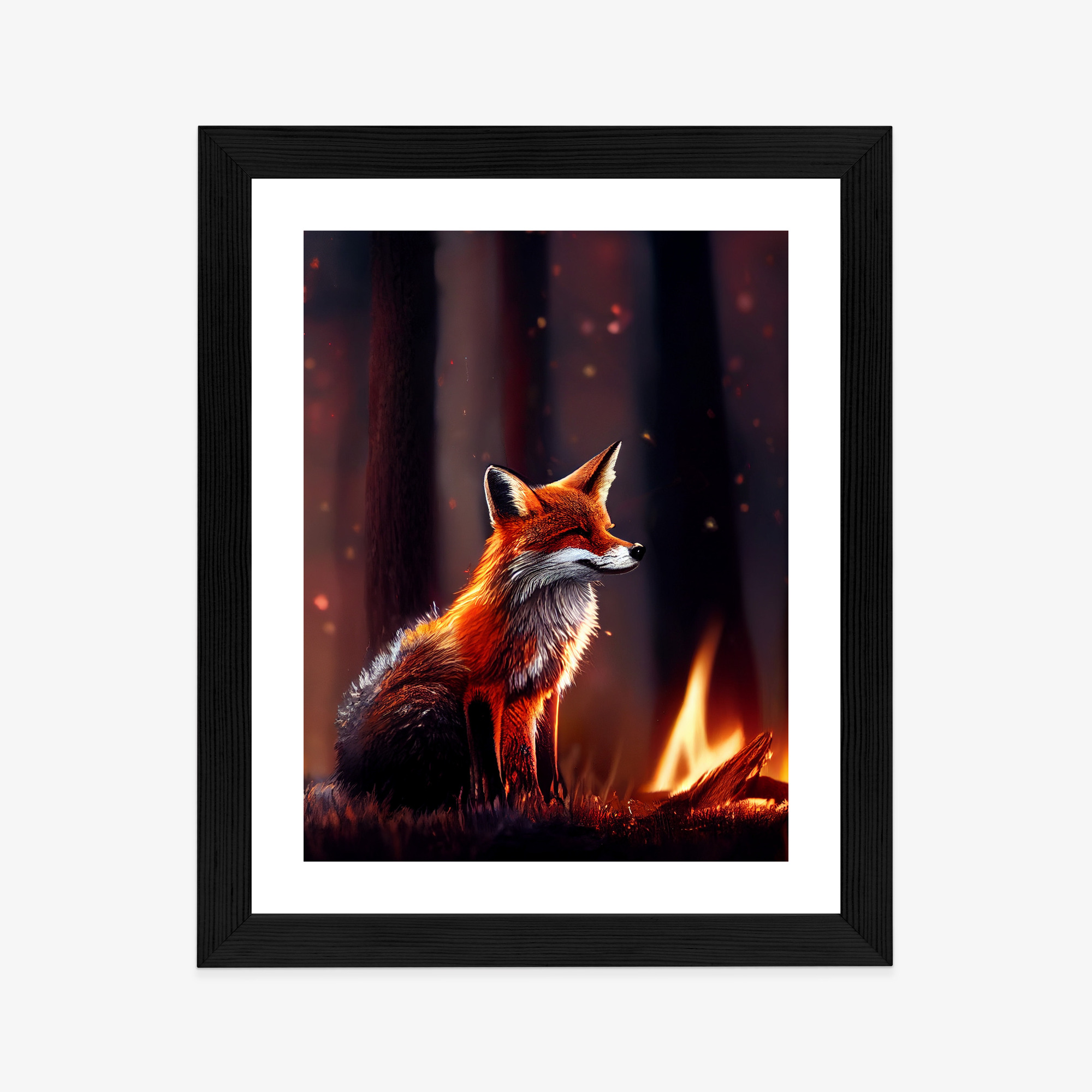 Poster Firefox Rahmen Holz Mit Passepartout Farbe Natürlich – Bild 4