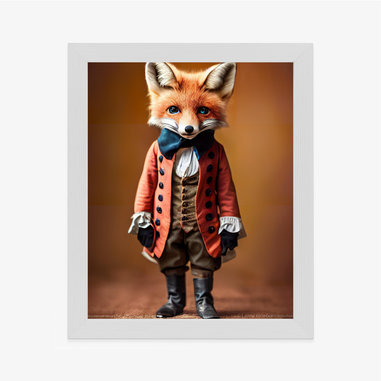 Poster Ein Anthropomorpher Fuchs Im Viktorianischen Anzug Aus Dem 19. Jahrhundert Rahmen Holz Mit Passepartout Farbe Natürlich – Bild 7