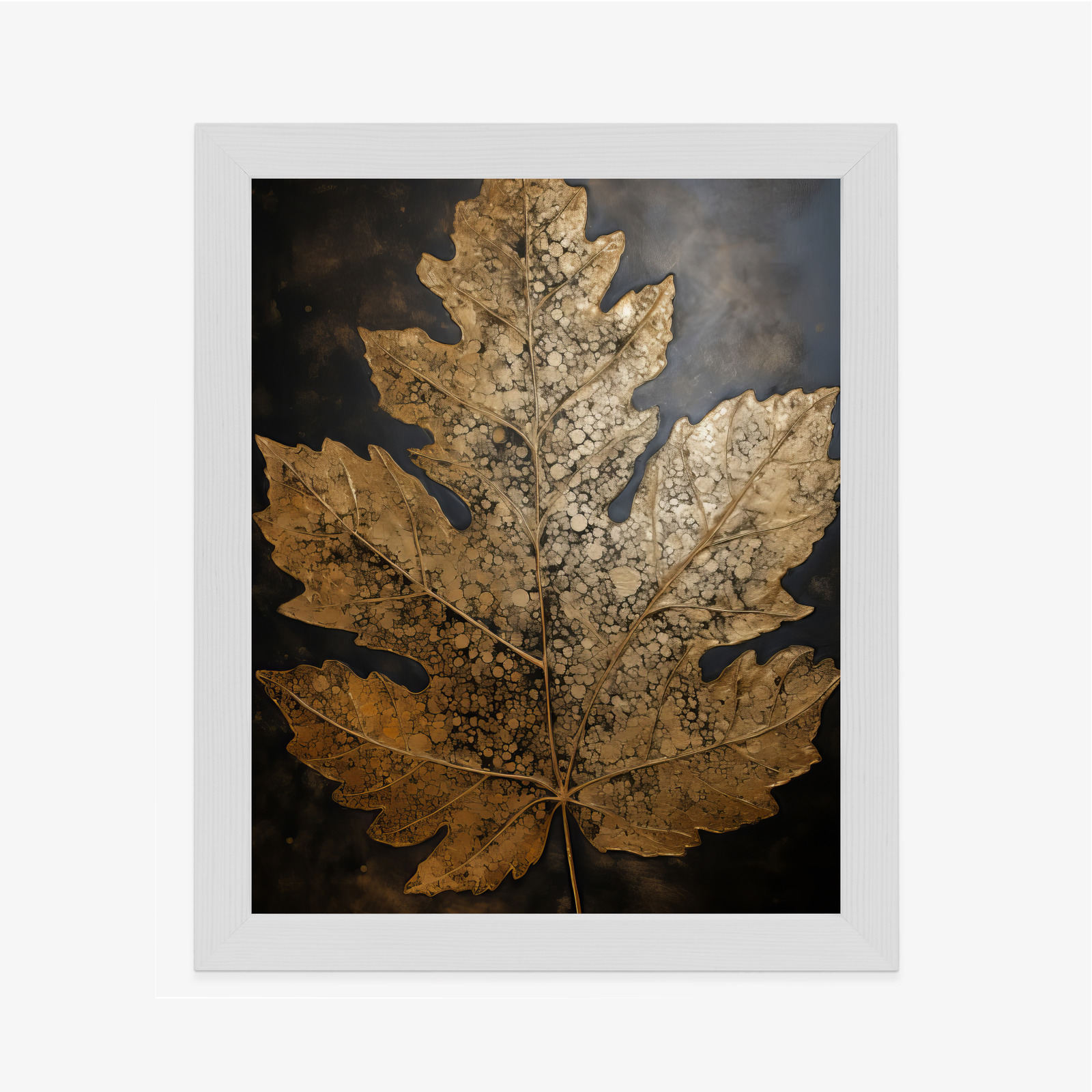 Poster Blattgold Im Vintage-Stil Auf Dunklem Hintergrund – Bild 7