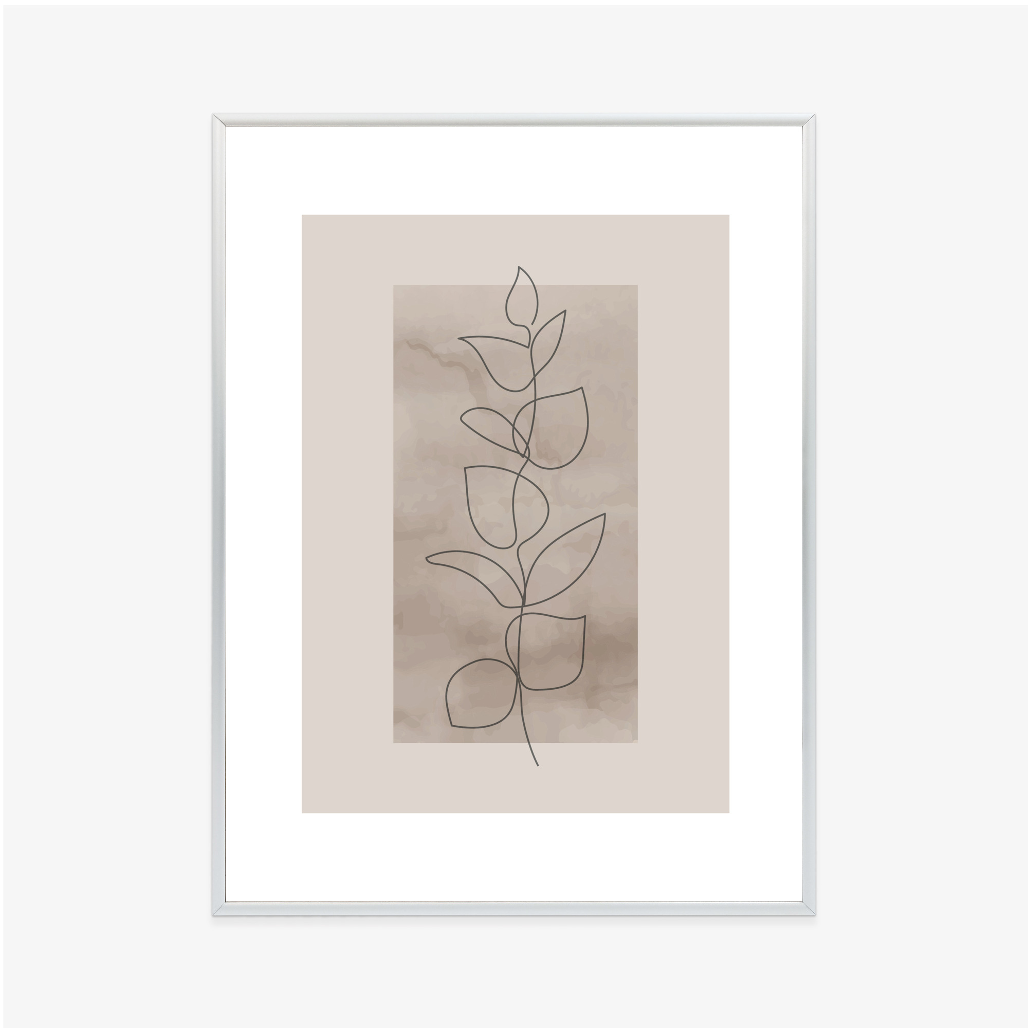 Poster Abstrakte Minimalistische Pflanze Auf Beigem Hintergrund – Bild 8