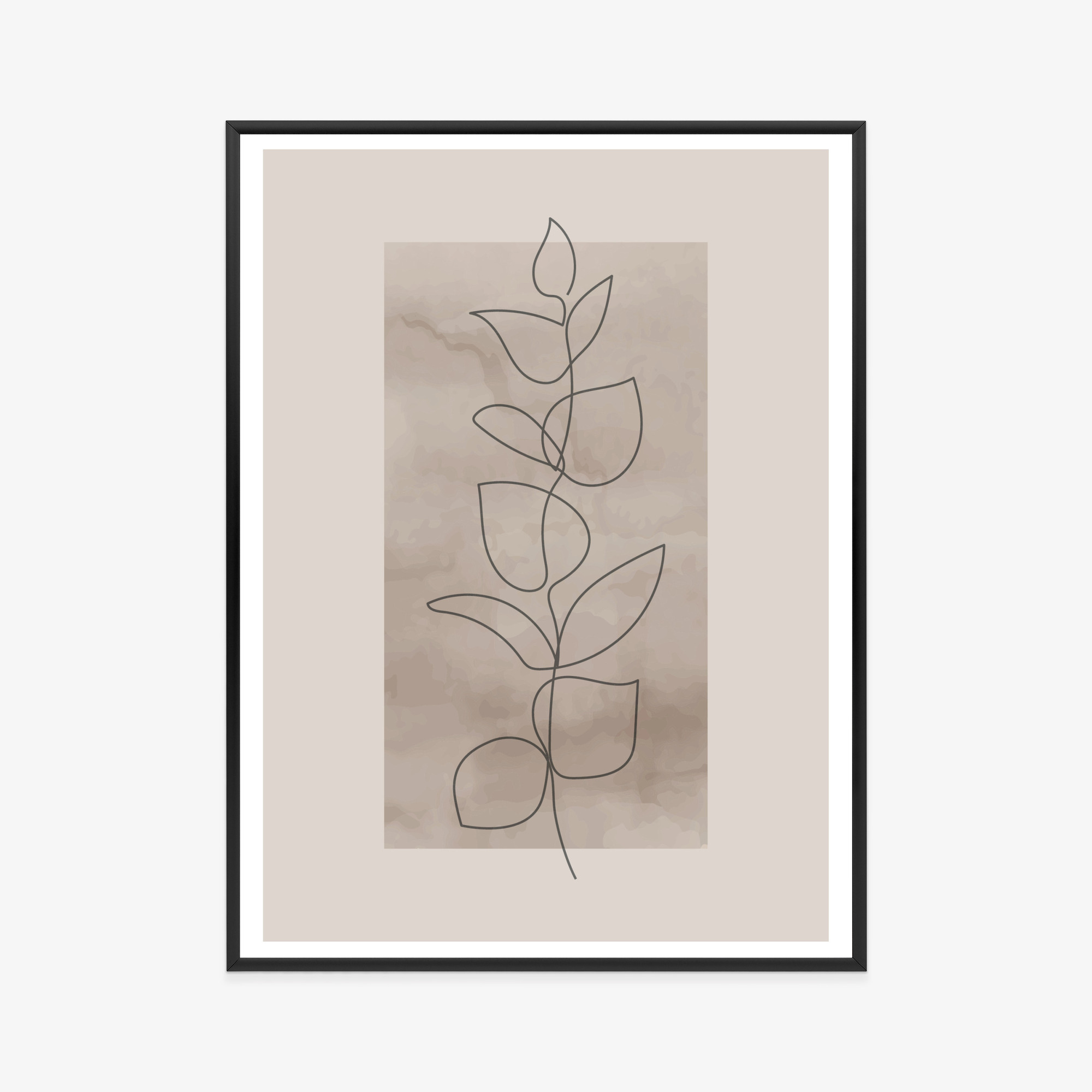 Poster Abstrakte Minimalistische Pflanze Auf Beigem Hintergrund – Bild 11