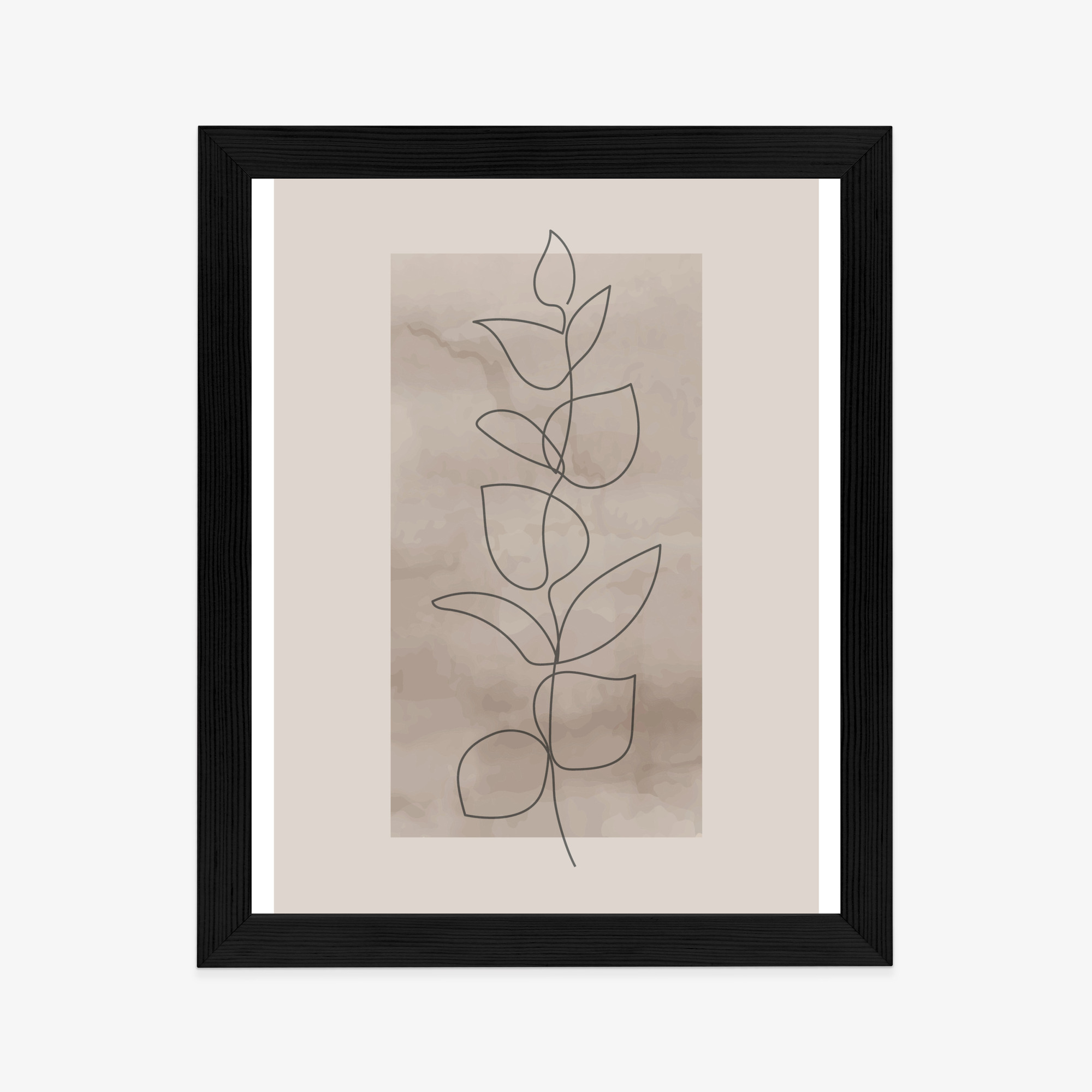Poster Abstrakte Minimalistische Pflanze Auf Beigem Hintergrund – Bild 6