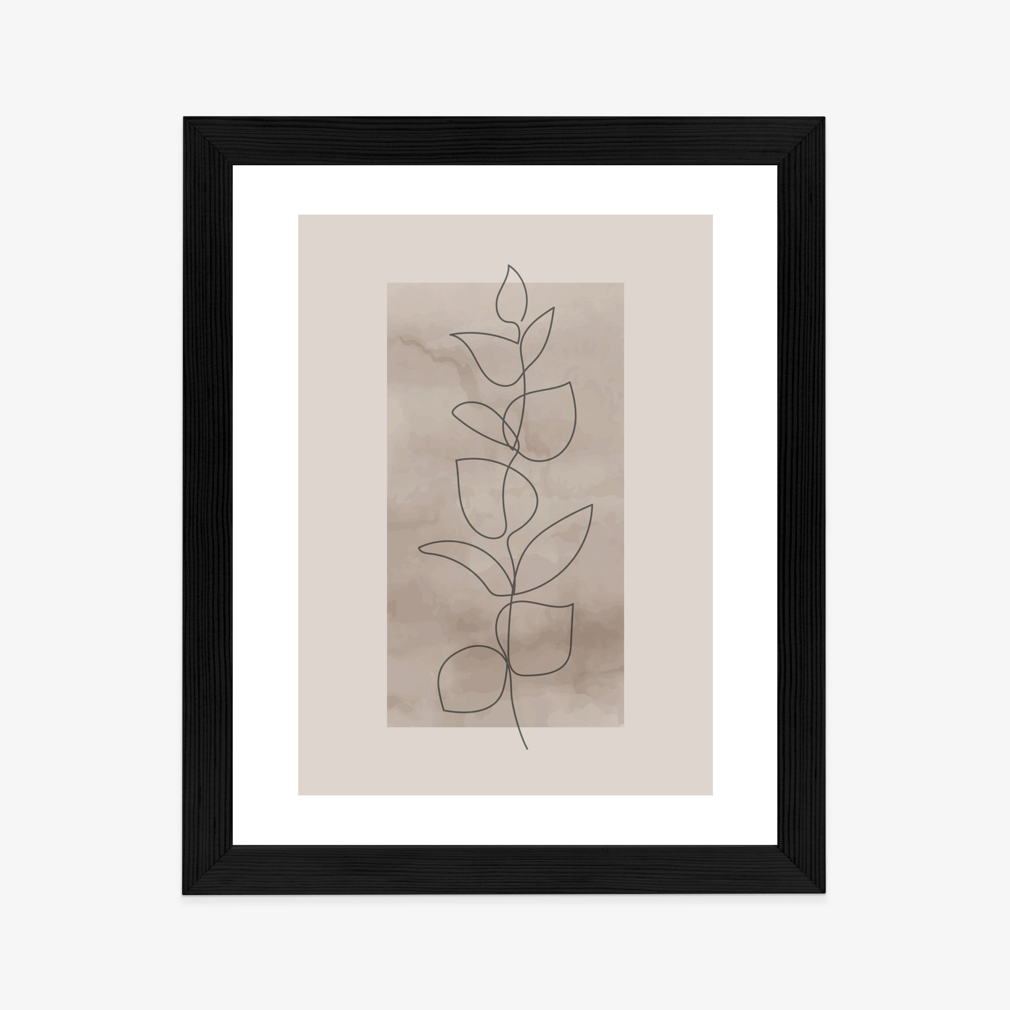 Poster Abstrakte Minimalistische Pflanze Auf Beigem Hintergrund – Bild 4