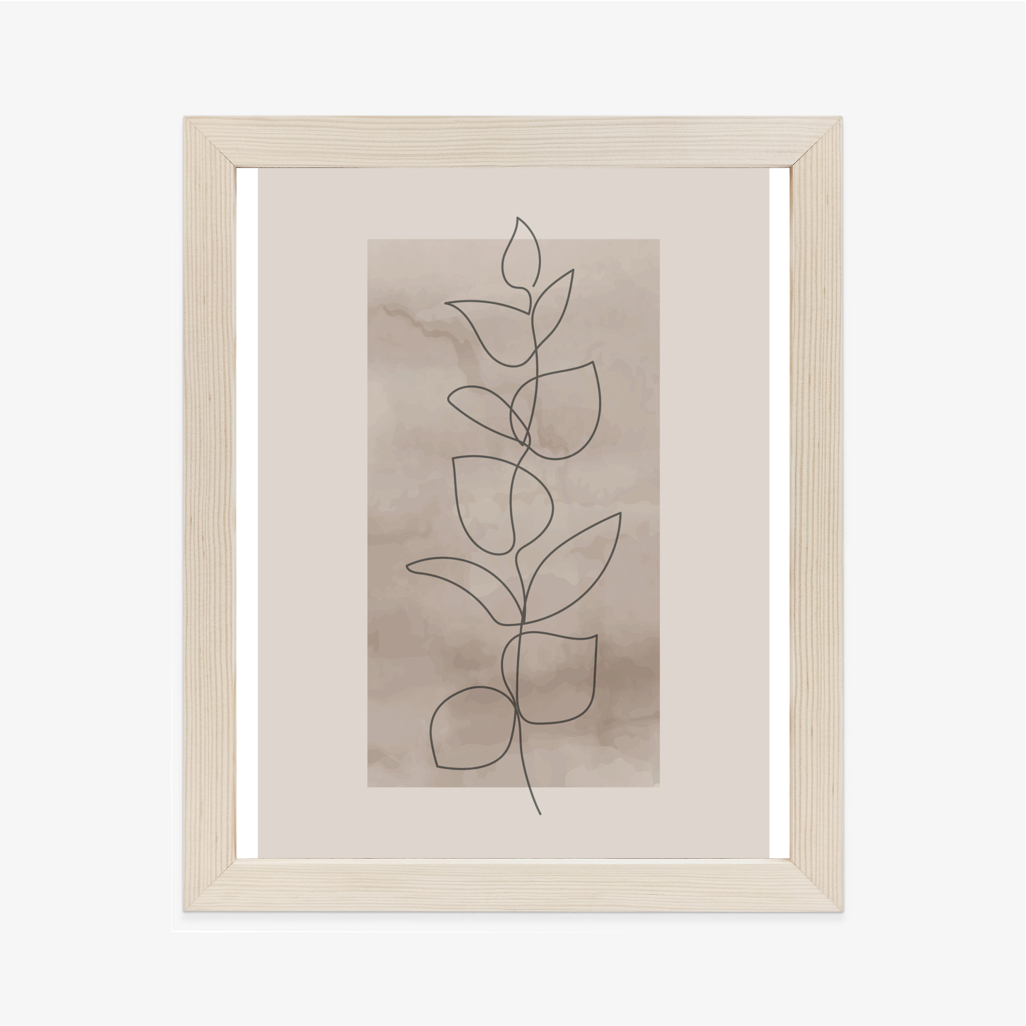 Poster Abstrakte Minimalistische Pflanze Auf Beigem Hintergrund – Bild 3