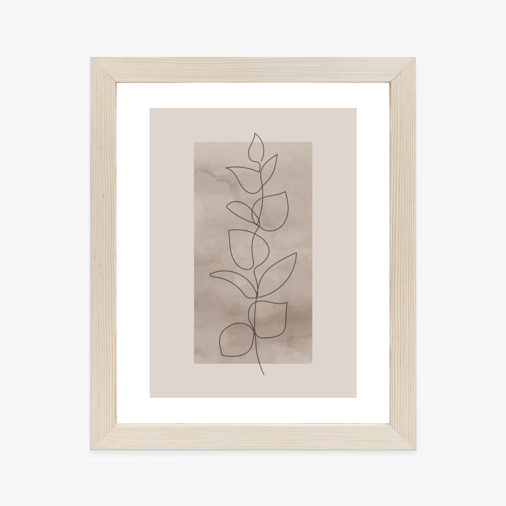 Poster Abstrakte Minimalistische Pflanze Auf Beigem Hintergrund – Bild 2