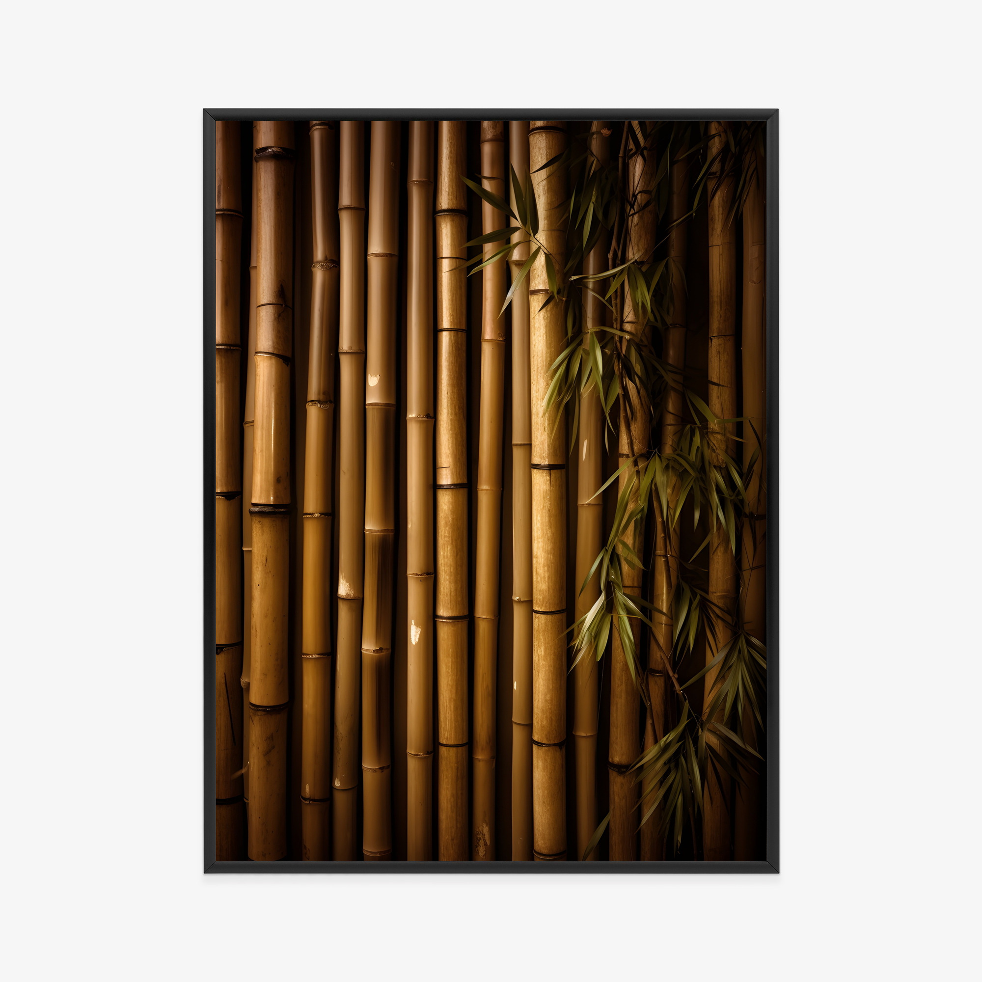 Poster Bambuswand Rahmen Holz Mit Passepartout Farbe Natürlich – Bild 11