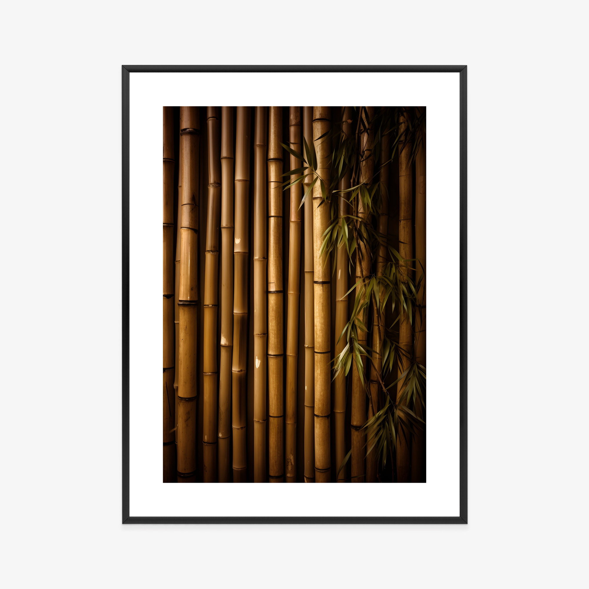 Poster Bambuswand Rahmen Holz Mit Passepartout Farbe Natürlich – Bild 9