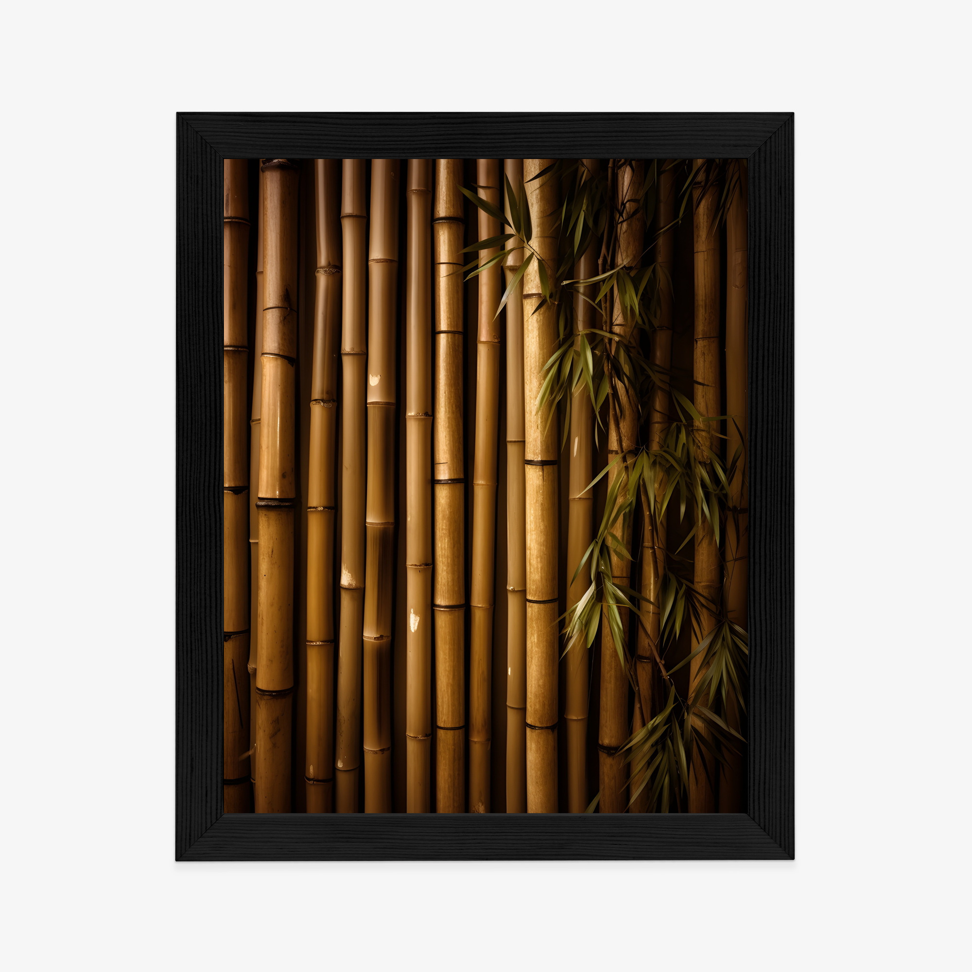 Poster Bambuswand Rahmen Holz Mit Passepartout Farbe Natürlich – Bild 6