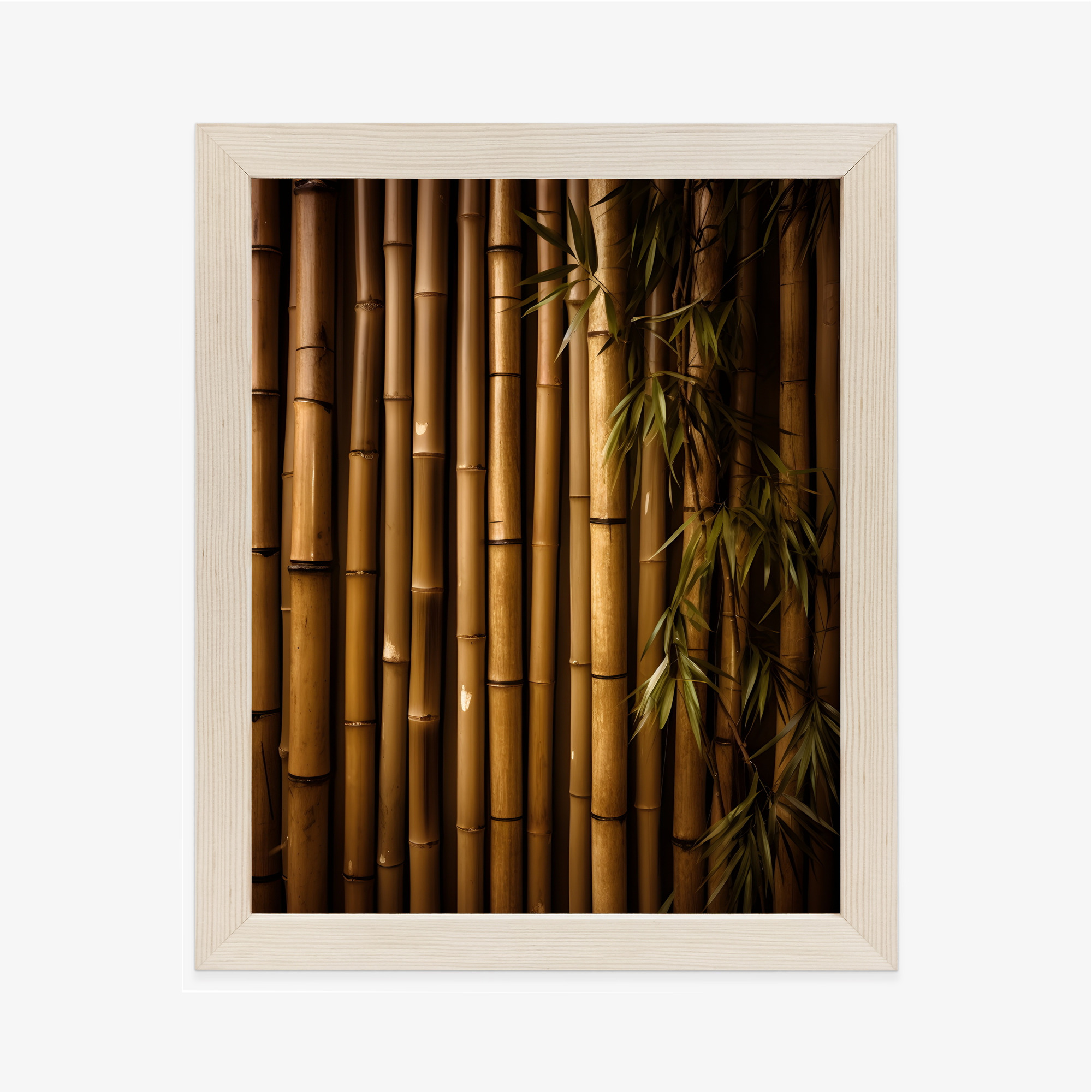 Poster Bambuswand Rahmen Holz Mit Passepartout Farbe Natürlich – Bild 2