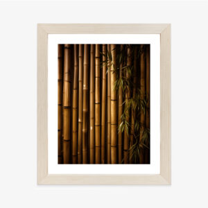 Poster Bambuswand Rahmen Holz Mit Passepartout Farbe Natürlich