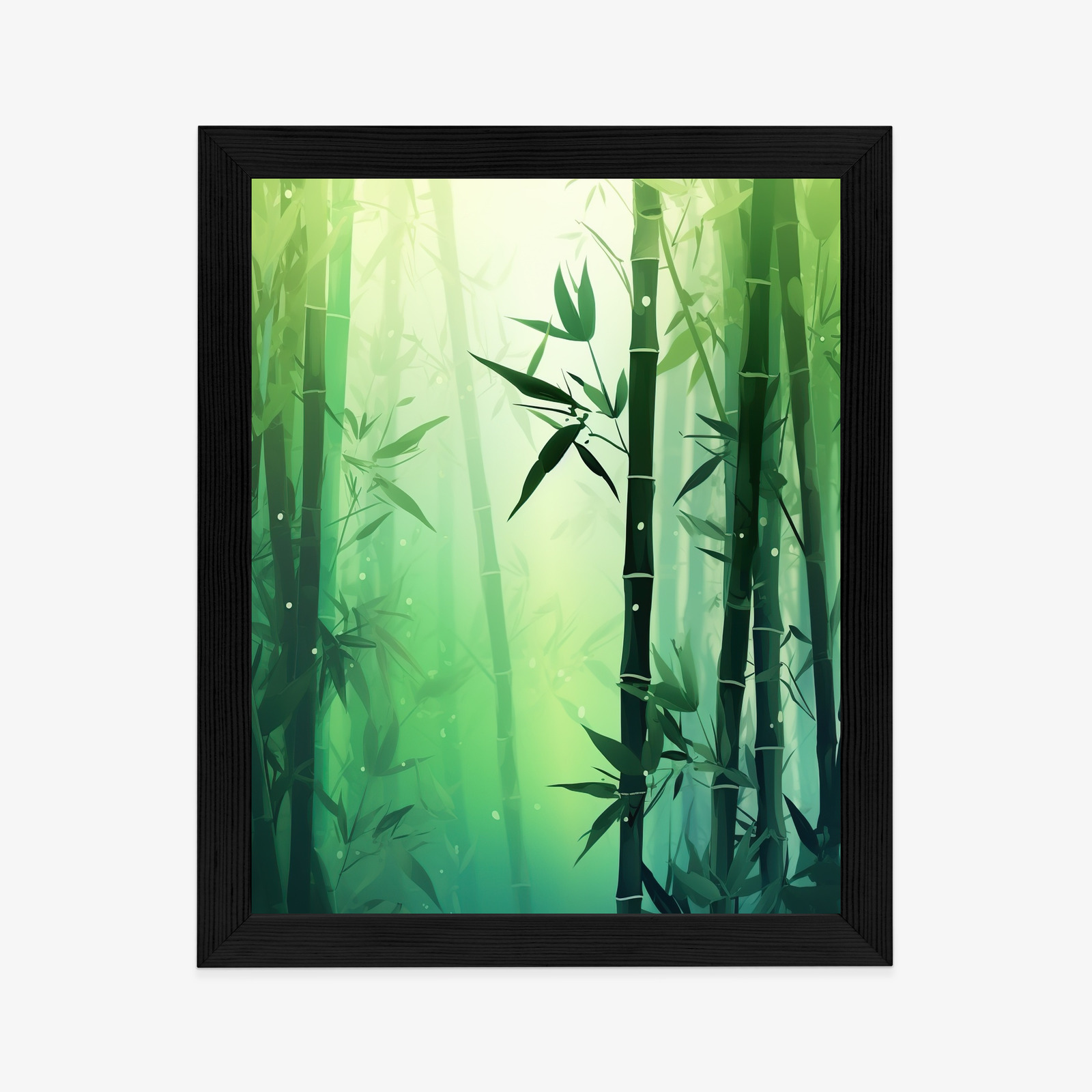Poster Bambuswald In Der Sonne Rahmen Holz Mit Passepartout Farbe Natürlich – Bild 6