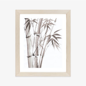 Poster Bambus In Hellen Pastelltönen Rahmen Holz Mit Passepartout Farbe Natürlich