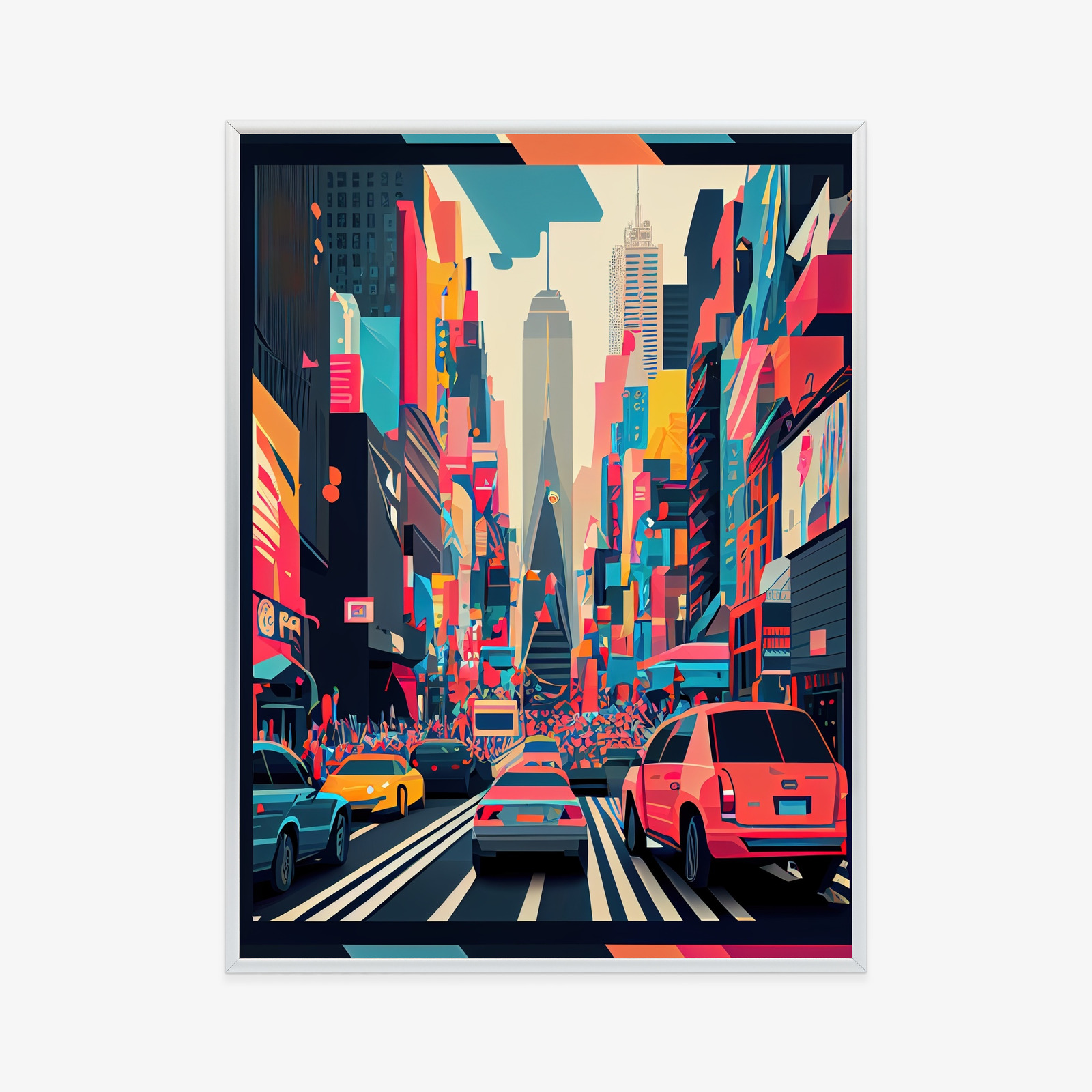 Poster Bunte Autos Auf Der Straße Von New York, Abstraktion – Bild 3