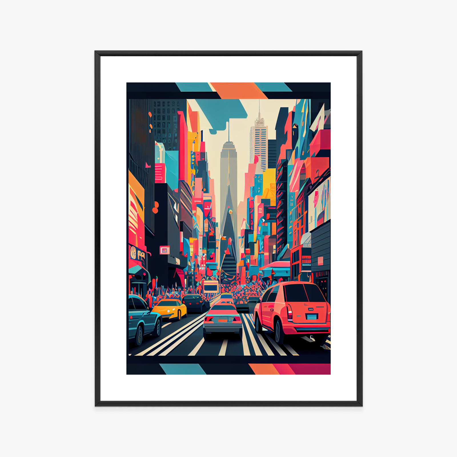 Poster Bunte Autos Auf Der Straße Von New York, Abstraktion – Bild 4