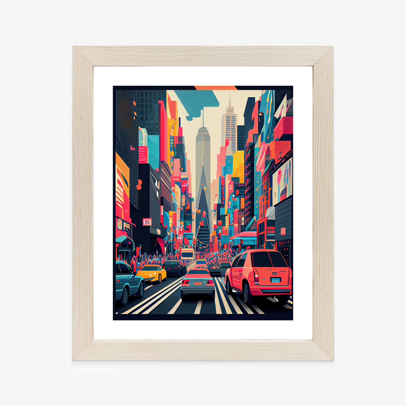 Poster Bunte Autos Auf Der Straße Von New York, Abstraktion – Bild 11