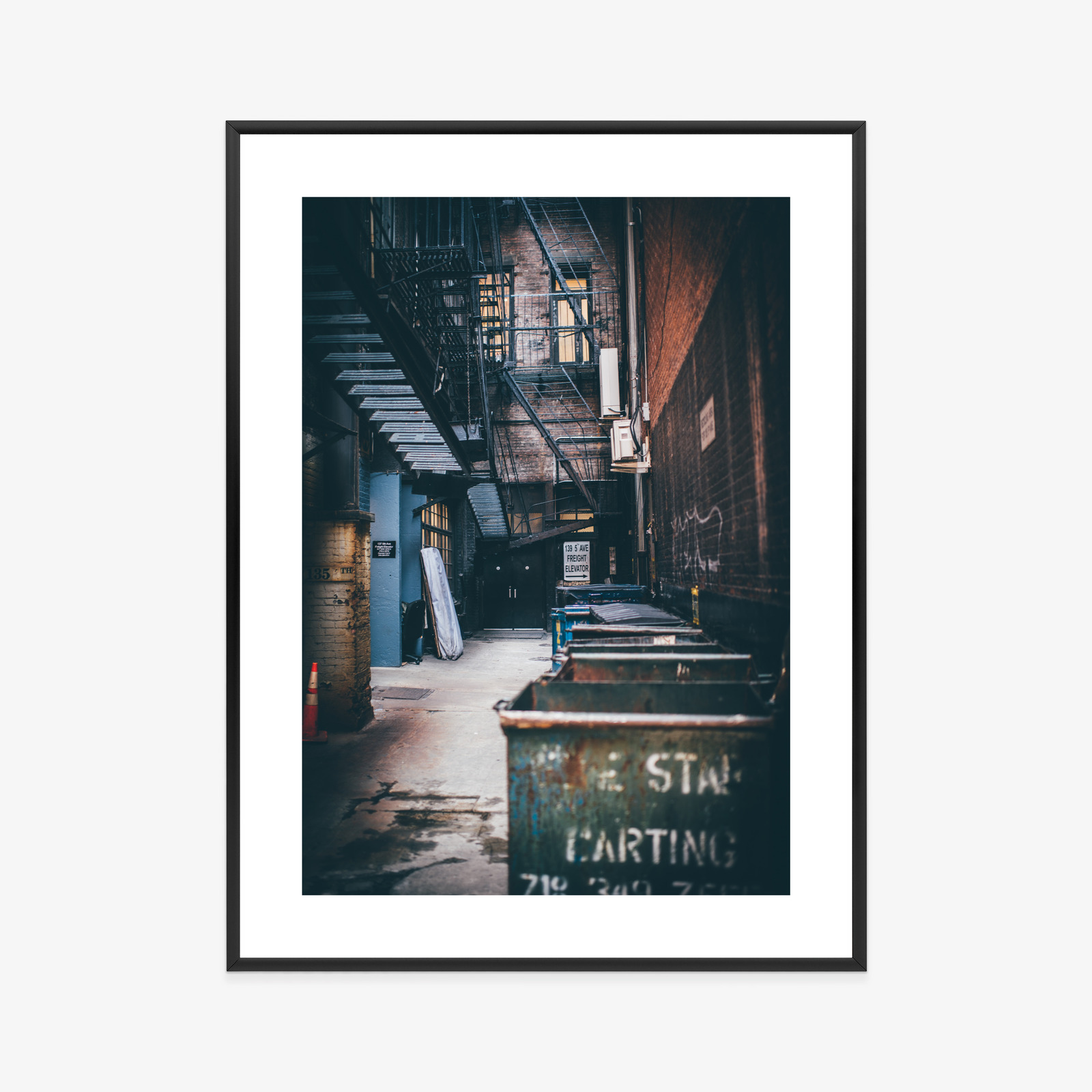 Poster Straßenarchitektur In New York Rahmen Aluminium Farbe Schwarz – Bild 4