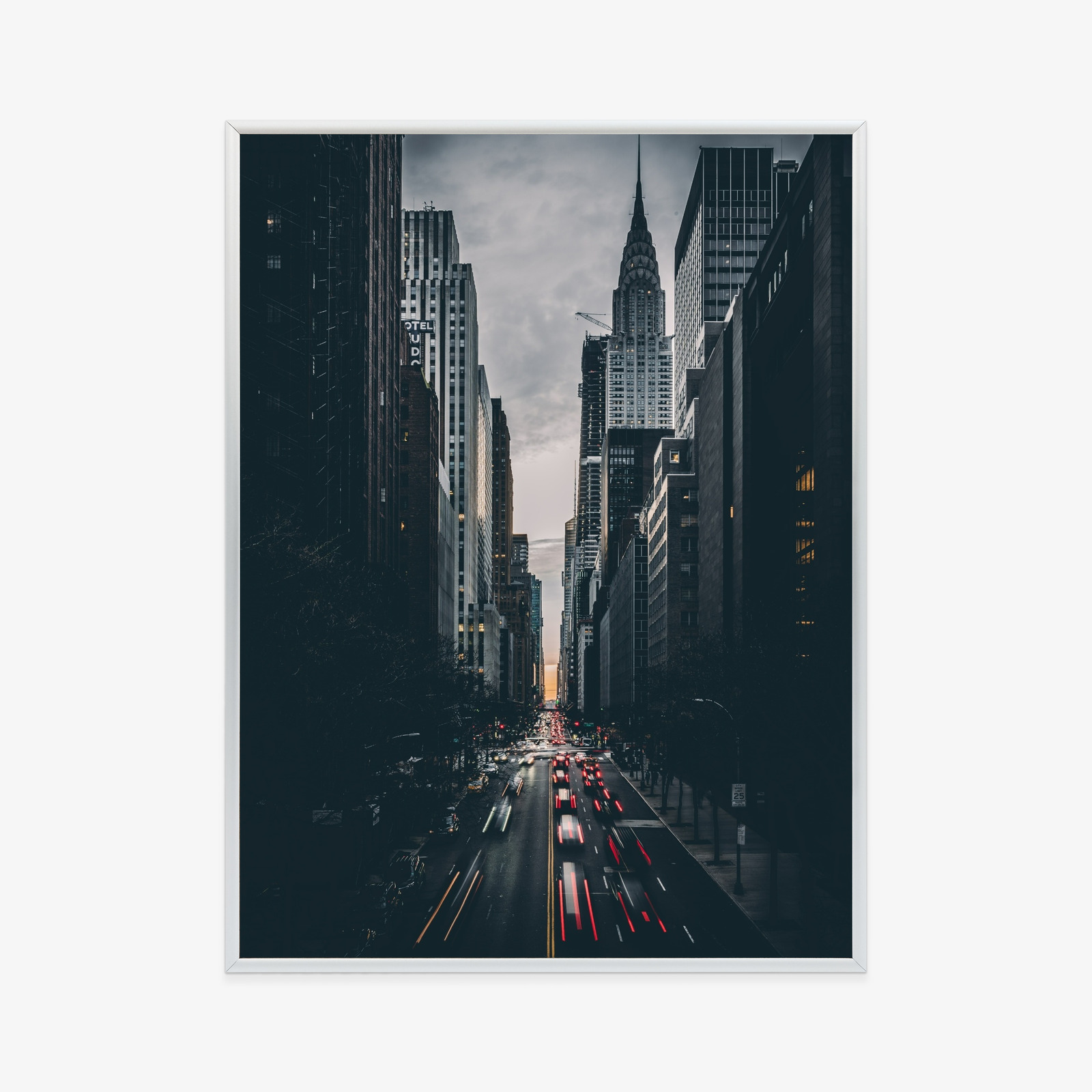 Poster New Yorker Straße Und Architektur Rahmen Aluminium Farbe Schwarz – Bild 2