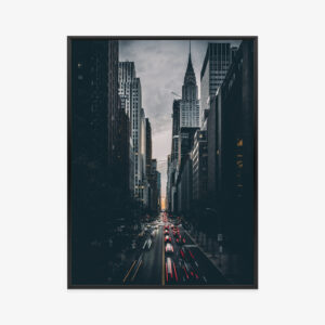 Poster New Yorker Straße Und Architektur Rahmen Aluminium Farbe Schwarz