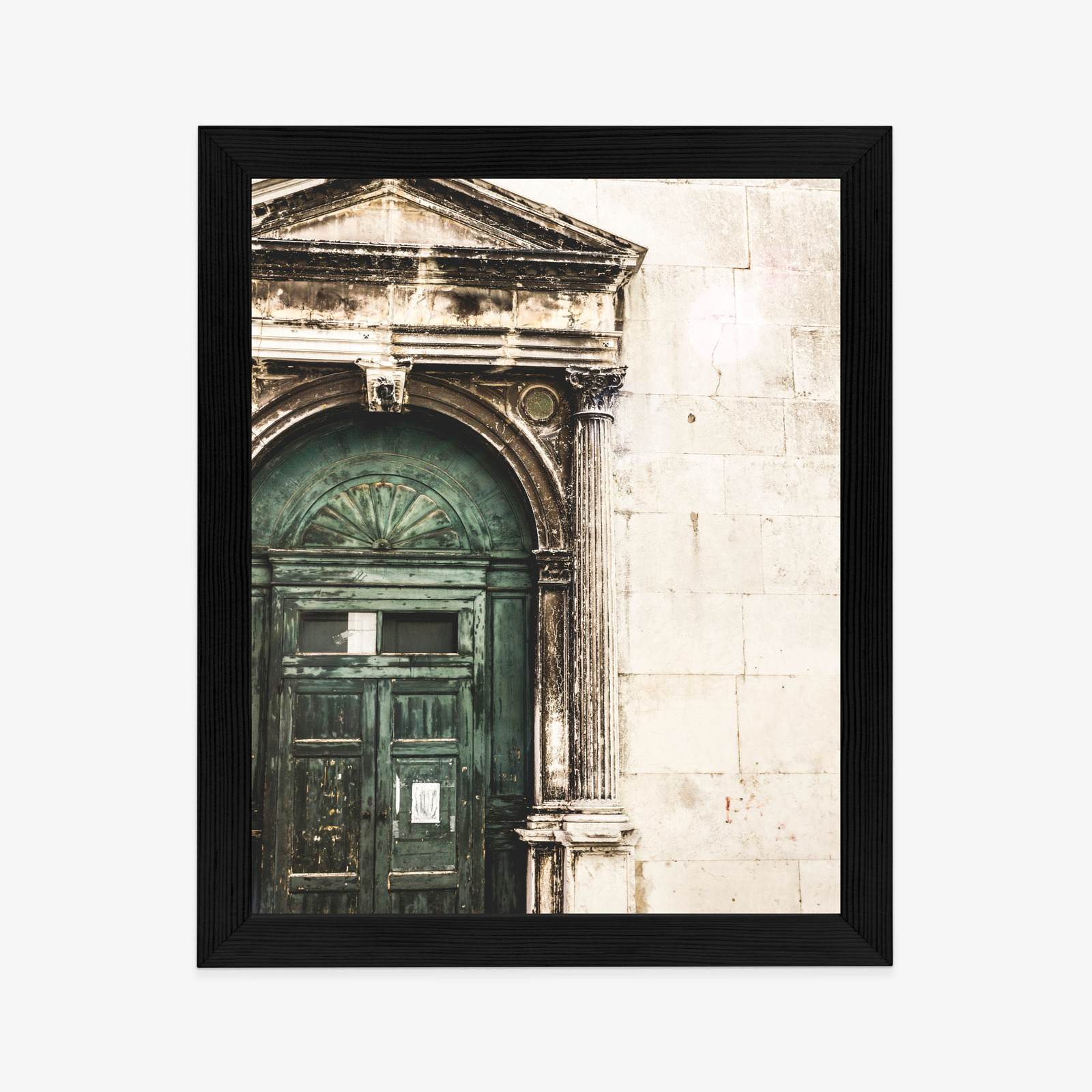 Poster Alte Architekturtür In Venedig Rahmen Aluminium Farbe Schwarz – Bild 7