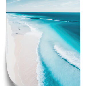 Poster Blaues Meer Und Tropischer Weißer Sandstrand