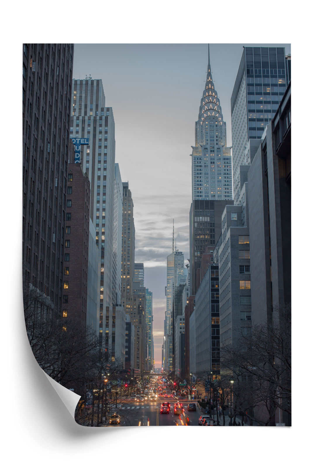 Poster Blick Auf Die 42. Straße In Manhattan Rahmen Aluminium Farbe Schwarz – Bild 3