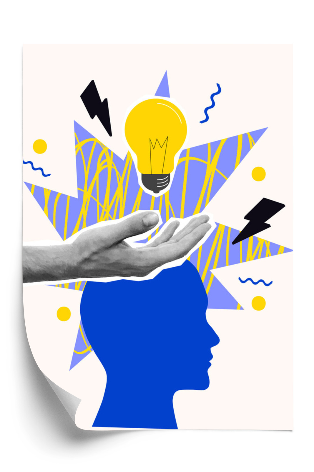 Poster Eine Markante Idee Im Stil Der Pop Art Rahmen Aluminium Farbe Schwarz – Bild 3