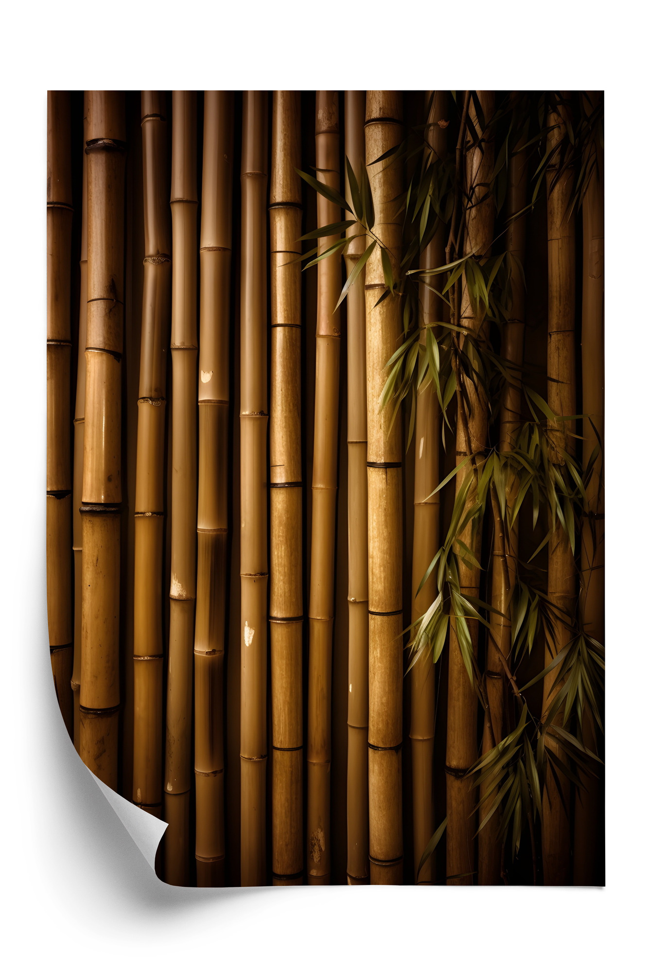 Poster Bambuswand Rahmen Holz Mit Passepartout Farbe Natürlich – Bild 3