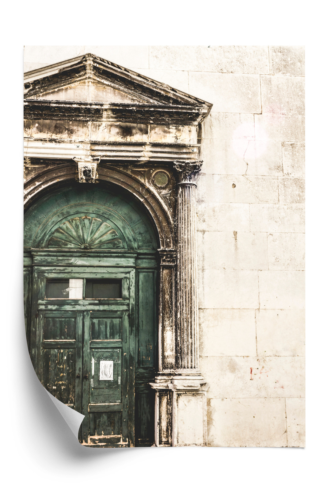 Poster Alte Architekturtür In Venedig Rahmen Aluminium Farbe Schwarz – Bild 3