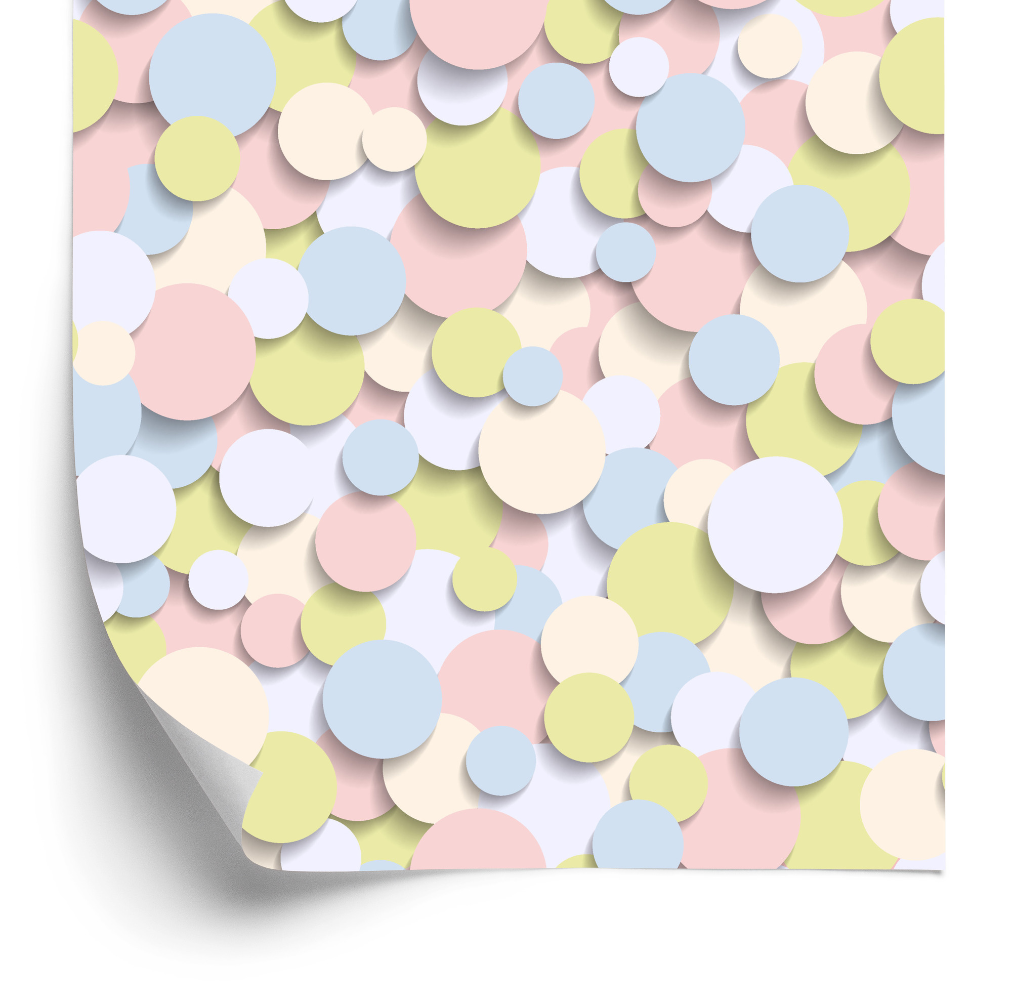 Tapete Bunte Kreise - 3D-Effekt