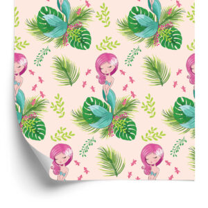 Tapete Für Mädchen Meerjungfrauen Blumen Pflanzen