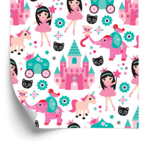 Tapete Für Kinder, Feen, Einhörner, Blumen, Vögel