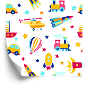 Tapete Ballons, Autos, Hubschrauber