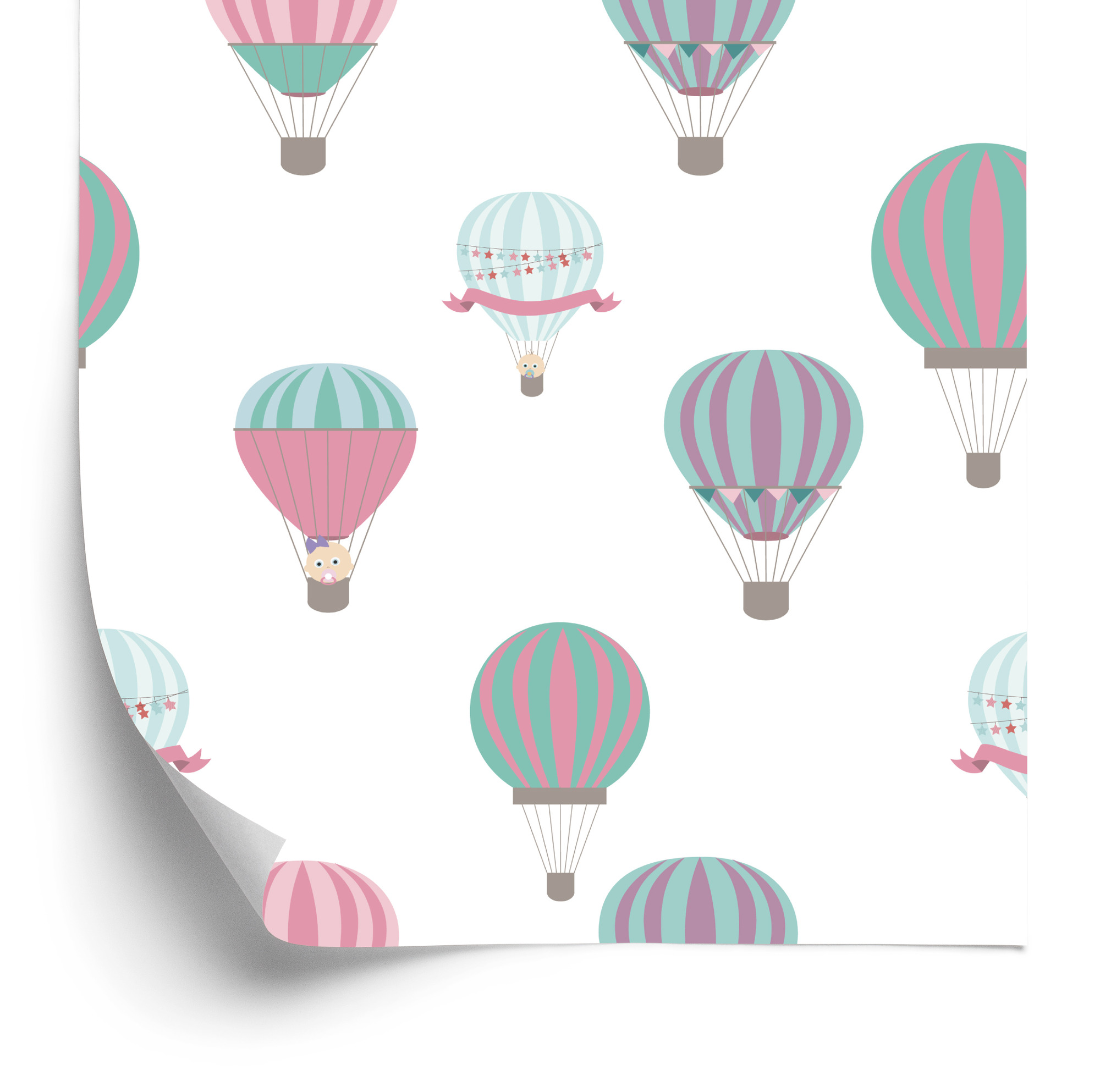 Tapete Bunte Fahrzeugballons