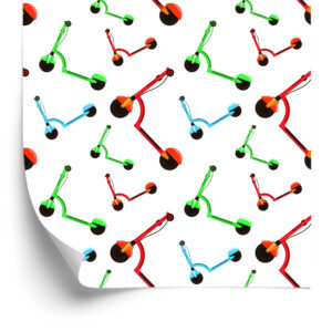 Tapete Bunte Elektroroller