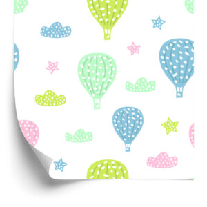 Tapete Bunte Ballons, Wolken