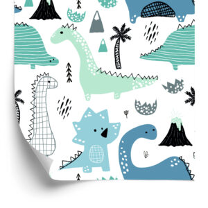 Tapete Blaue Dinosaurier