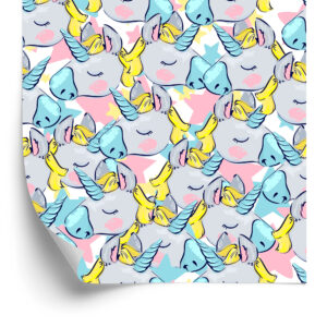 Tapete Für Kinder - Schlafende Einhörner