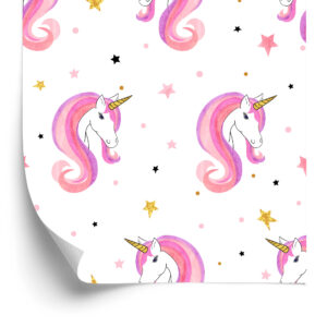 Tapete Für Kinder - Einhörner Und Sterne