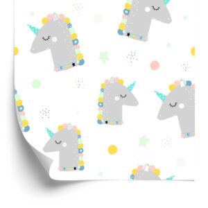 Tapete Für Kinder - Süße Schlafende Einhörner
