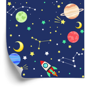 Tapete Bunte Weltraumraketen