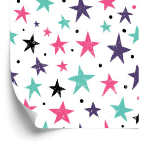 Tapete Für Kinder - Bunte Sterne Und Kreise
