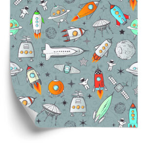 Tapete Raumfahrzeuge Und Sterne