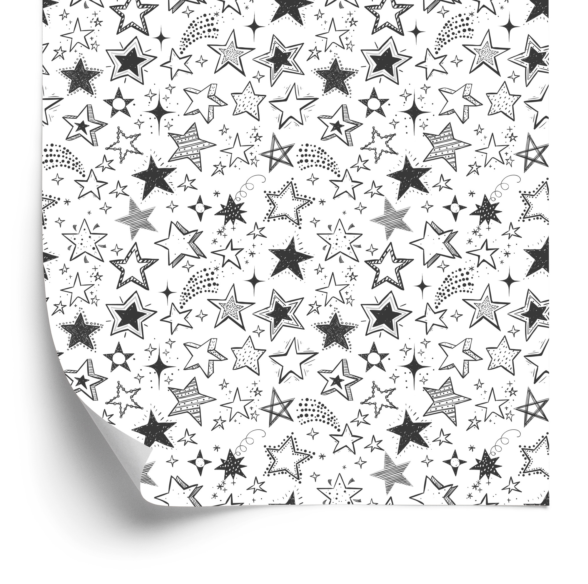 Tapete Für Kinder - Sterne Wie Skizziert