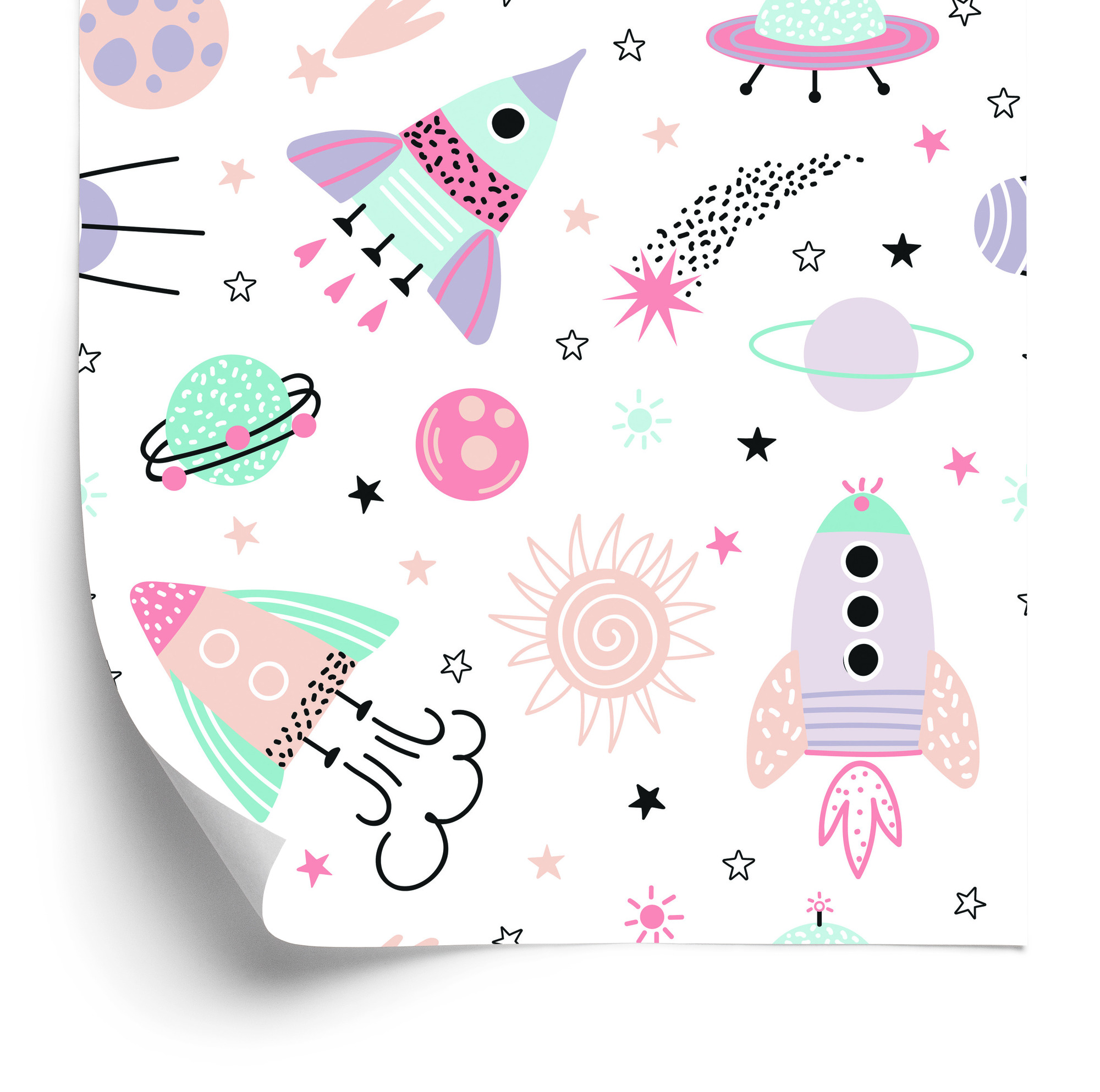 Tapete Für Kinder - Kosmos