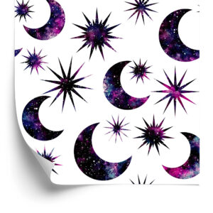 Tapete Sonne-Mond Im Galaxy-Stil