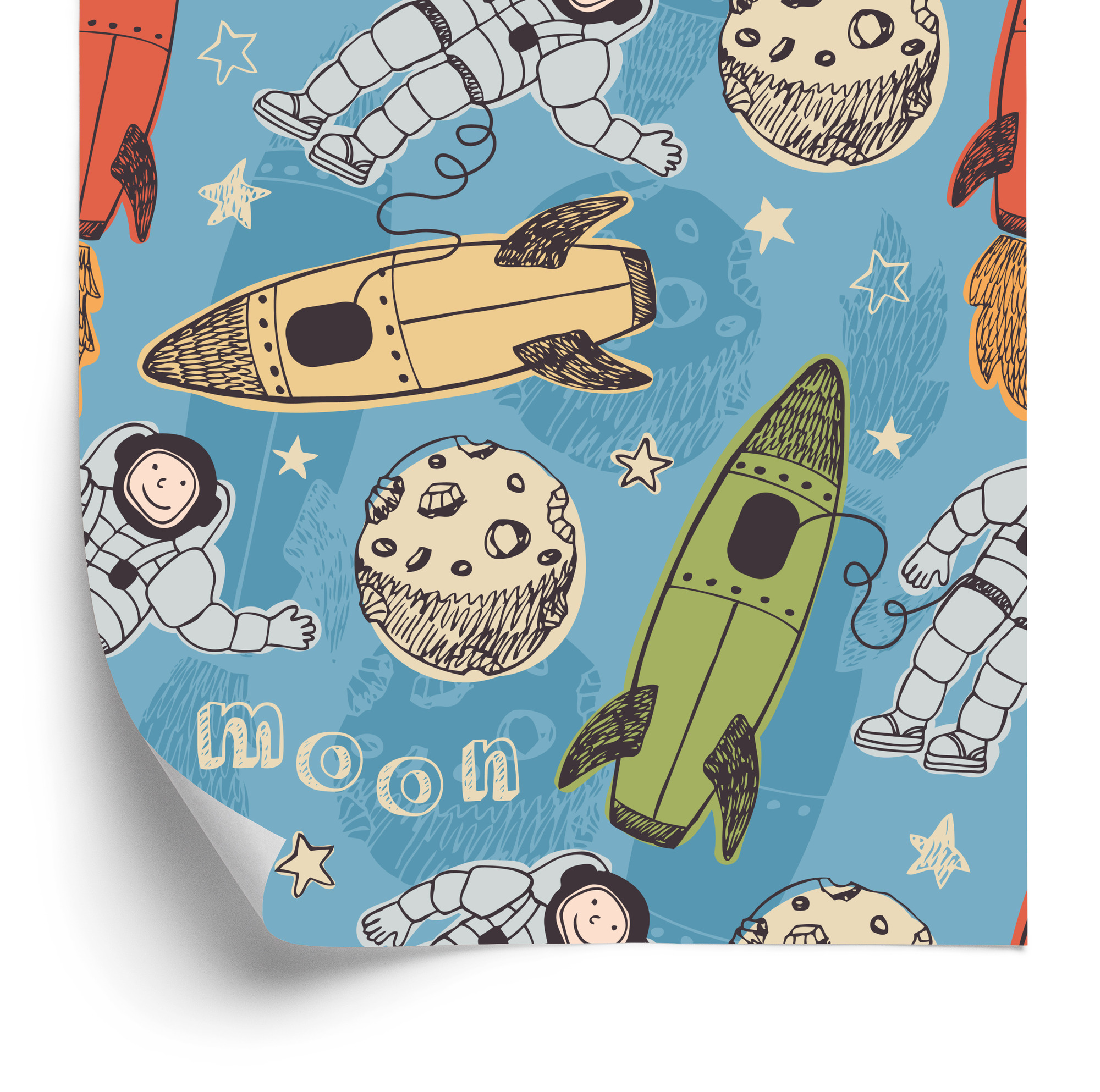 Tapete Kosmonauten Unter Den Planeten