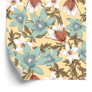 Tapete Stilvolle Bunte Blumen