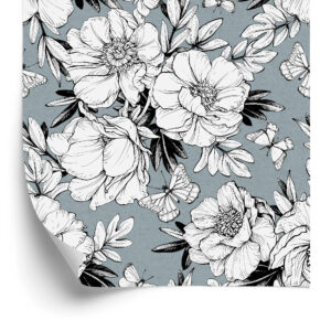 Tapete Stilvolle Pfingstrosenblumen